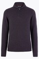 Marks & Spencer Пуловер с къс цип и шал-яка Мъже