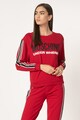 Moschino Bluza sport de casa, cu imprimeu logo si segmente laterale contrastante Femei