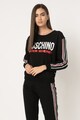 Moschino Bluza sport de casa, cu imprimeu logo si segmente laterale contrastante Femei