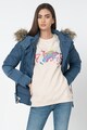 Pepe Jeans London Geaca cu umplutura cu puf si garnitura de blana sintetica Olivia Femei