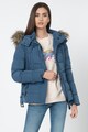 Pepe Jeans London Geaca cu umplutura cu puf si garnitura de blana sintetica Olivia Femei