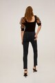 Mango Blugi skinny cu segmente laterale contrastante Brillos Femei