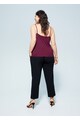 VIOLETA BY MANGO Top cu decolteu in V si insertii din dantela Lanci Femei