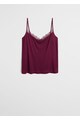 VIOLETA BY MANGO Top cu decolteu in V si insertii din dantela Lanci Femei