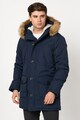 SUPERDRY Jacheta parka cu vatelina si gluga cu captuseala din material teddy Everest Barbati