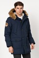 SUPERDRY Jacheta parka cu vatelina si gluga cu captuseala din material teddy Everest Barbati