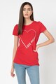 Love Moschino Tricou cu imprimeu logo stralucitor Femei