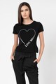 Love Moschino Tricou cu imprimeu logo stralucitor Femei