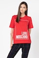 Love Moschino Tricou cu imprimeu logo cauciucat Femei