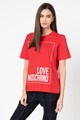 Love Moschino Tricou cu imprimeu logo cauciucat Femei