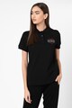 Love Moschino Tricou polo din pique cu imprimeu stralucitor Femei