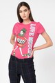 Love Moschino Tricou cu imprimeu cauciucat Femei