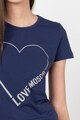 Love Moschino Tricou cu imprimeu logo stralucitor Femei