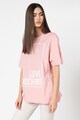 Love Moschino Tricou lejer cu logo contrastant Femei