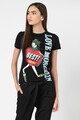 Love Moschino Tricou cu imprimeu cauciucat Femei