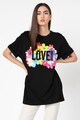 Love Moschino Tricou supradimensionat cu aplicatie logo Femei