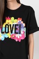 Love Moschino Tricou supradimensionat cu aplicatie logo Femei