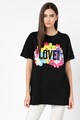 Love Moschino Tricou supradimensionat cu aplicatie logo Femei