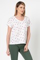 EDC by Esprit Tricou din bumbac organic cu decolteu in V Femei