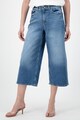 EDC by Esprit Pantaloni culotte din denim, cu croiala lejera si aspect decolorat Femei