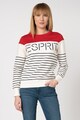 Esprit Bluza sport cu model in dungi si broderie logo Femei