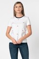 EDC by Esprit Tricou din bumbac organic, cu broderii Femei