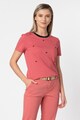 EDC by Esprit Tricou din bumbac organic, cu broderii Femei