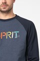 Esprit Bluza sport cu imprimeu logo si maneci raglan Barbati