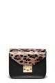 Krole Geanta crossbody de piele, cu animal print Femei