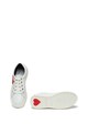 Love Moschino Pantofi sport din piele ecologica, decorati cu aplicatie in forma de inima Femei