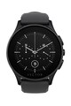 Vector Ceas Smartwatch  Luna, Negru mat, Curea silicon neagra Femei