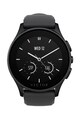 Vector Ceas Smartwatch  Luna, Negru mat, Curea silicon neagra Femei