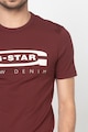 G-Star RAW Tricou slim fit cu imprimeu logo si decolteu la baza gatului Barbati