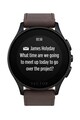 Vector Часовник Smartwatch  Luna, Кожена каишка, Кафяв/Черен Мъже