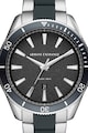 ARMANI EXCHANGE Ceas quartz cu un cadran cu aspect texturat Barbati