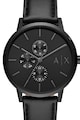 ARMANI EXCHANGE Ceas rotund cu o curea din piele Barbati