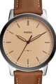 Fossil Ceas analog cu o curea de piele Barbati