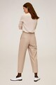 Mango Pantaloni relaxed fit de piele ecologica Fausto Femei