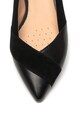 Geox Pantofi din piele si piele intoarsa, cu bareta slingback Charyssa Femei