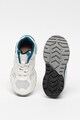 Geox Pantofi sport de piele ecologica, cu insertii de plasa Fete