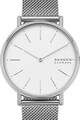 Skagen Ceas rotund cu bratara metalica cu model plasa Femei