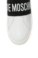 Love Moschino Pantofi sport slip-on de piele, cu imprimeu logo Femei