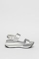 Blauer Sandale wedge de piele Charlotte Femei