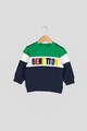 United Colors of Benetton Bluza sport cu insertii din material teddy Baieti