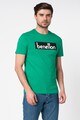 United Colors of Benetton Tricou cu decolteu la baza gatului si imprimeu logo Barbati