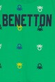 United Colors of Benetton Tricou cu decolteu la baza gatului si imprimeu logo Baieti