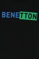 United Colors of Benetton Bluza din bumbac organic, cu imprimeu logo Baieti