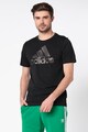 adidas Performance Tricou cu decolteu la baza gatului si aplicatie logo metalizata Barbati