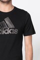 adidas Performance Tricou cu decolteu la baza gatului si aplicatie logo metalizata Barbati