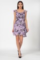 GUESS JEANS Rochie mini cu imprimeu floral si aplicatii cu volane Femei